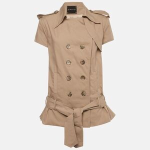 Datt Beige Gabardine Double Breasted Soleil Top S